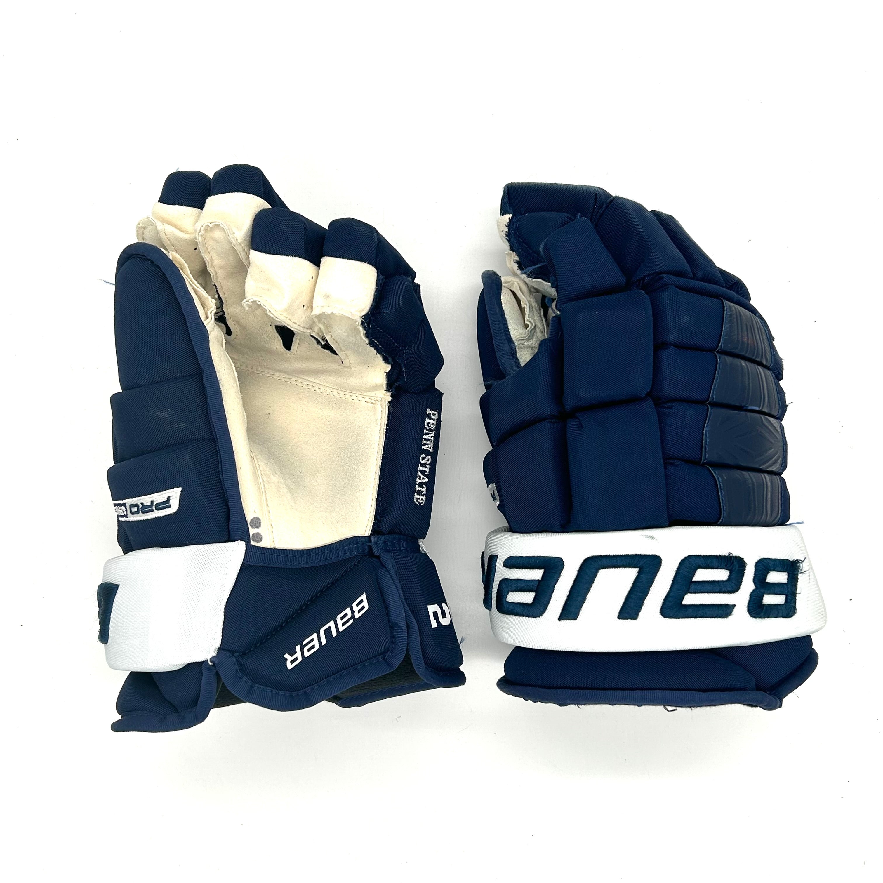 Bauer Pro Series - Gants Pro Stock d'occasion (bleu marine/blanc)